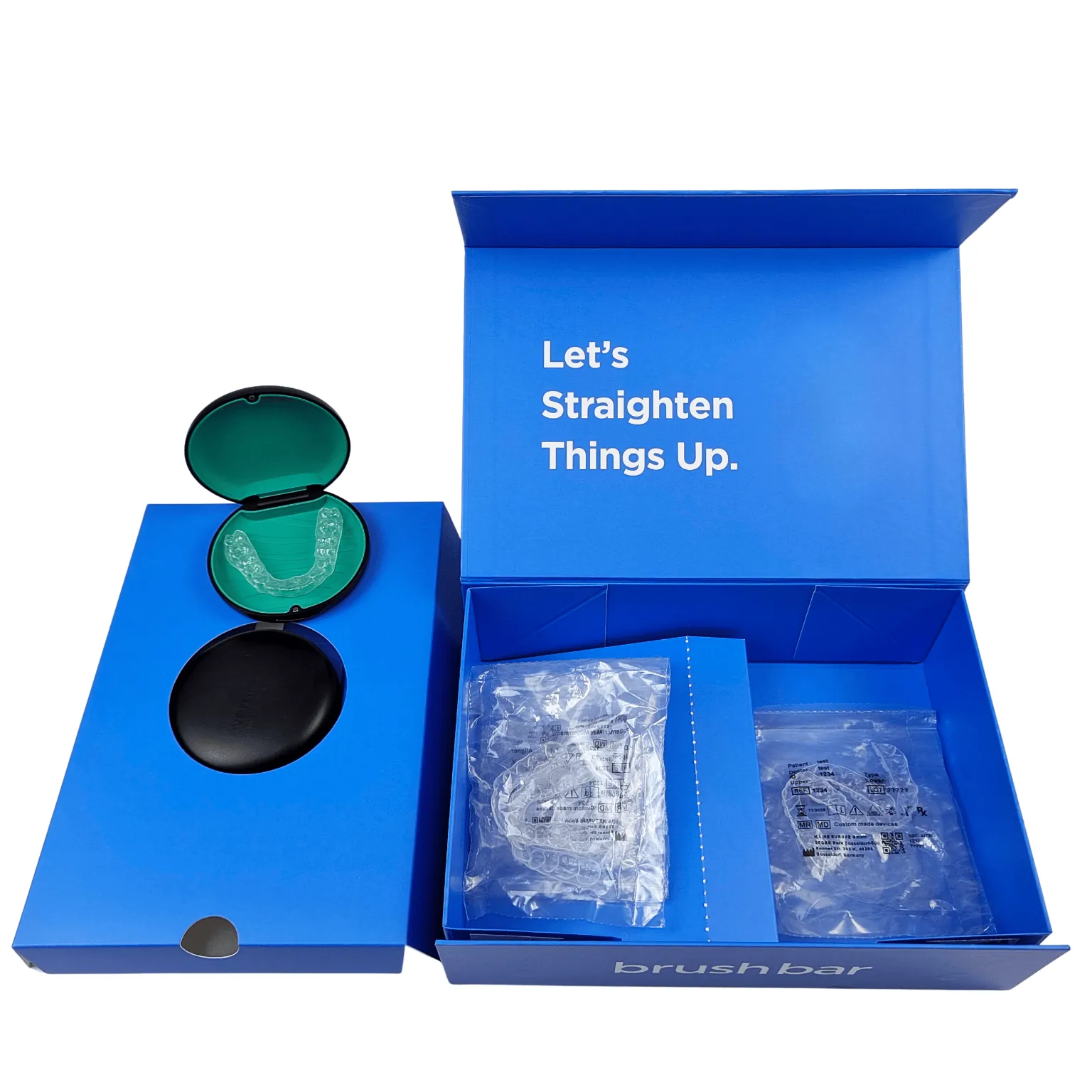 Custom rigid magnetic dental gift box with compartments