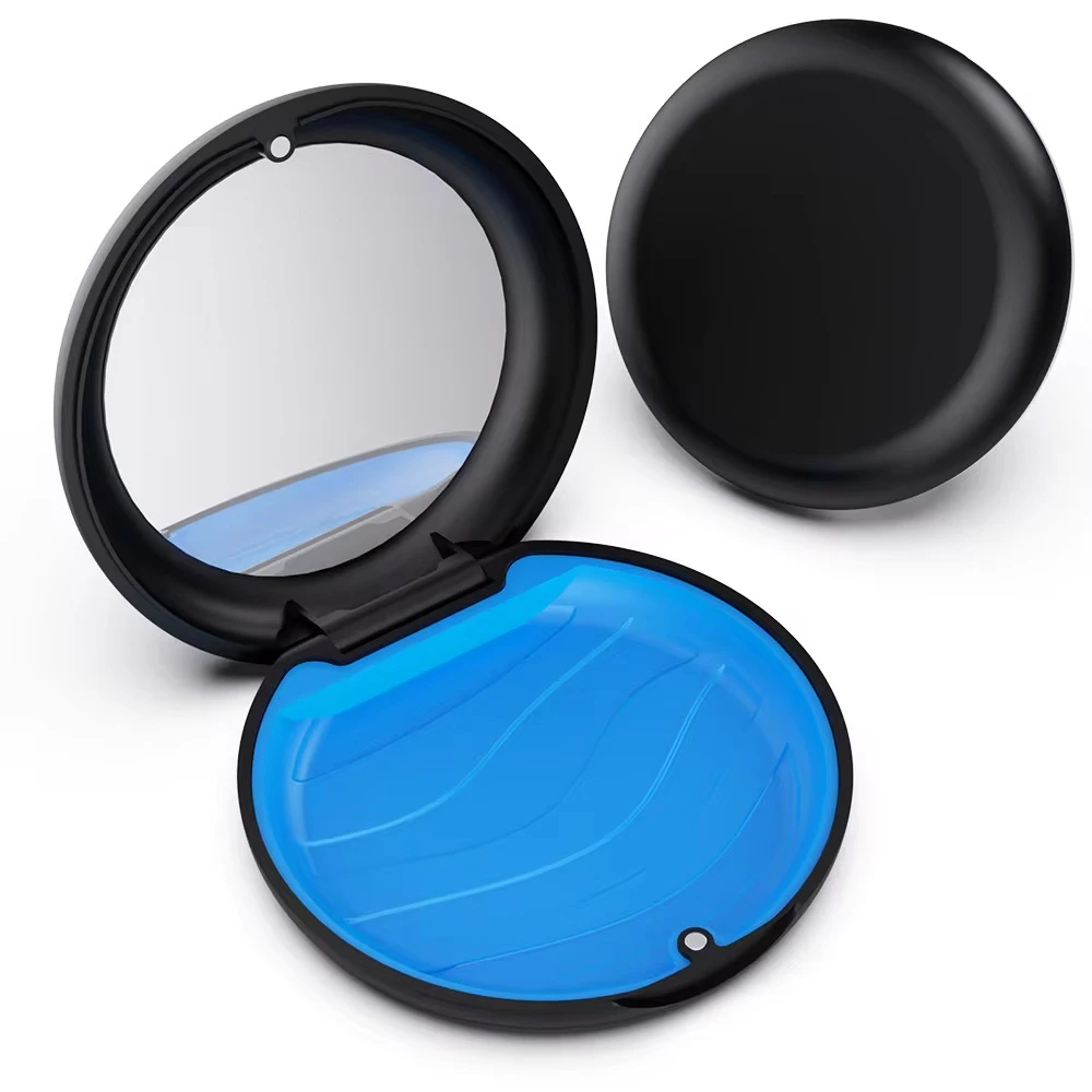 Premium Round Retainer Case with Mirror - Wholesale Dental Supply by Uvcare